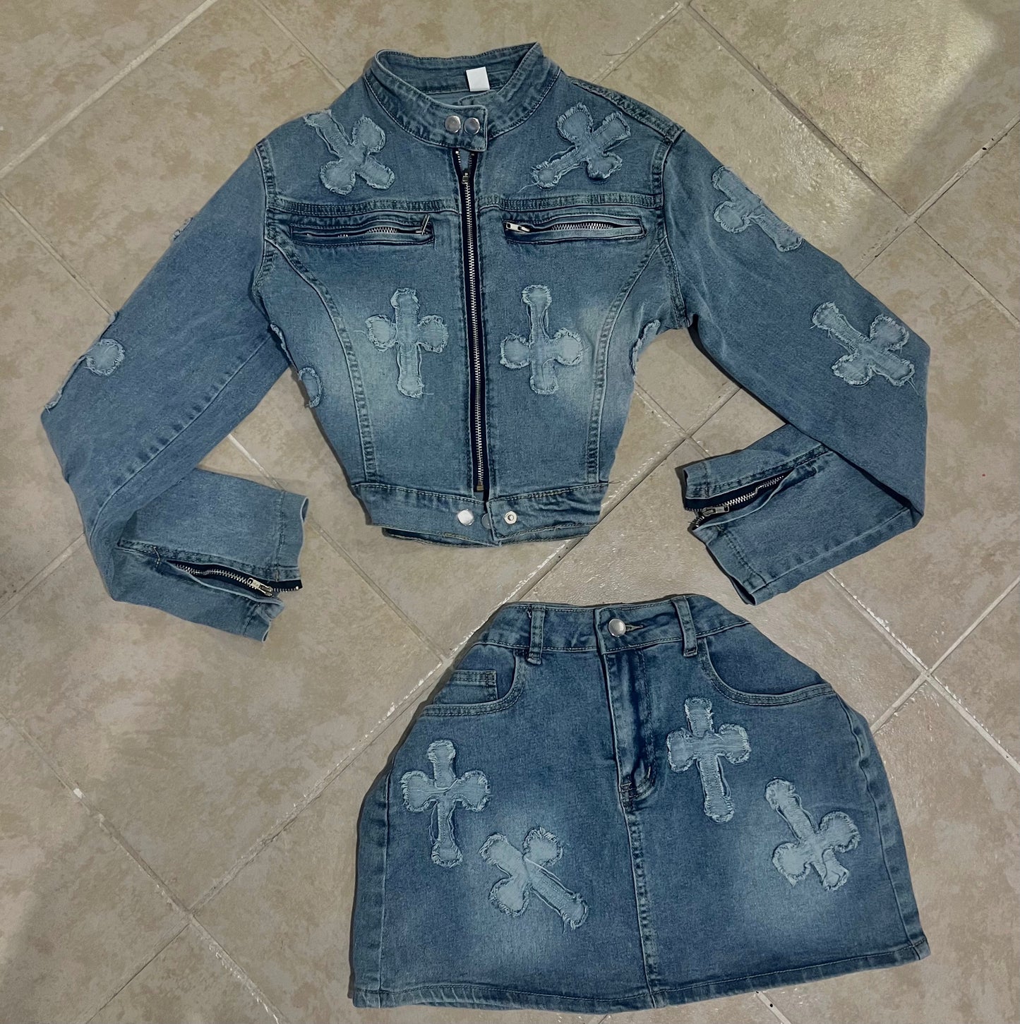 Don't Cross Me Skirt Set