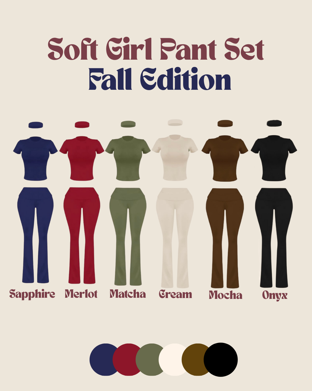 Soft Girl Pant Set- Fall Edition