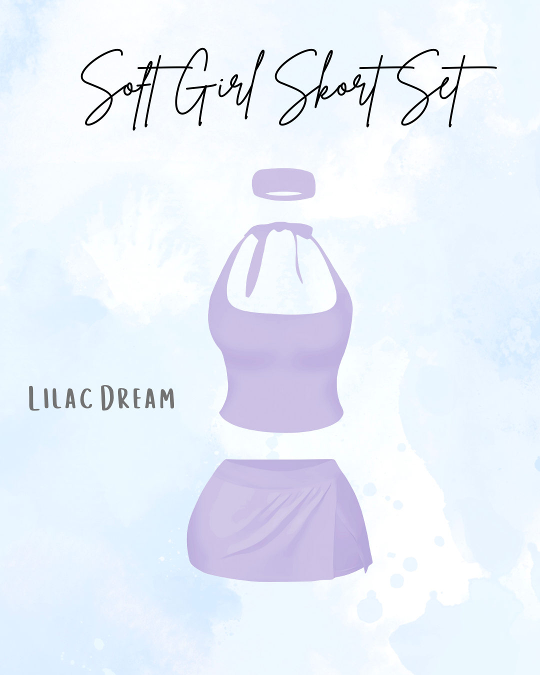 Soft Girl Skort Set