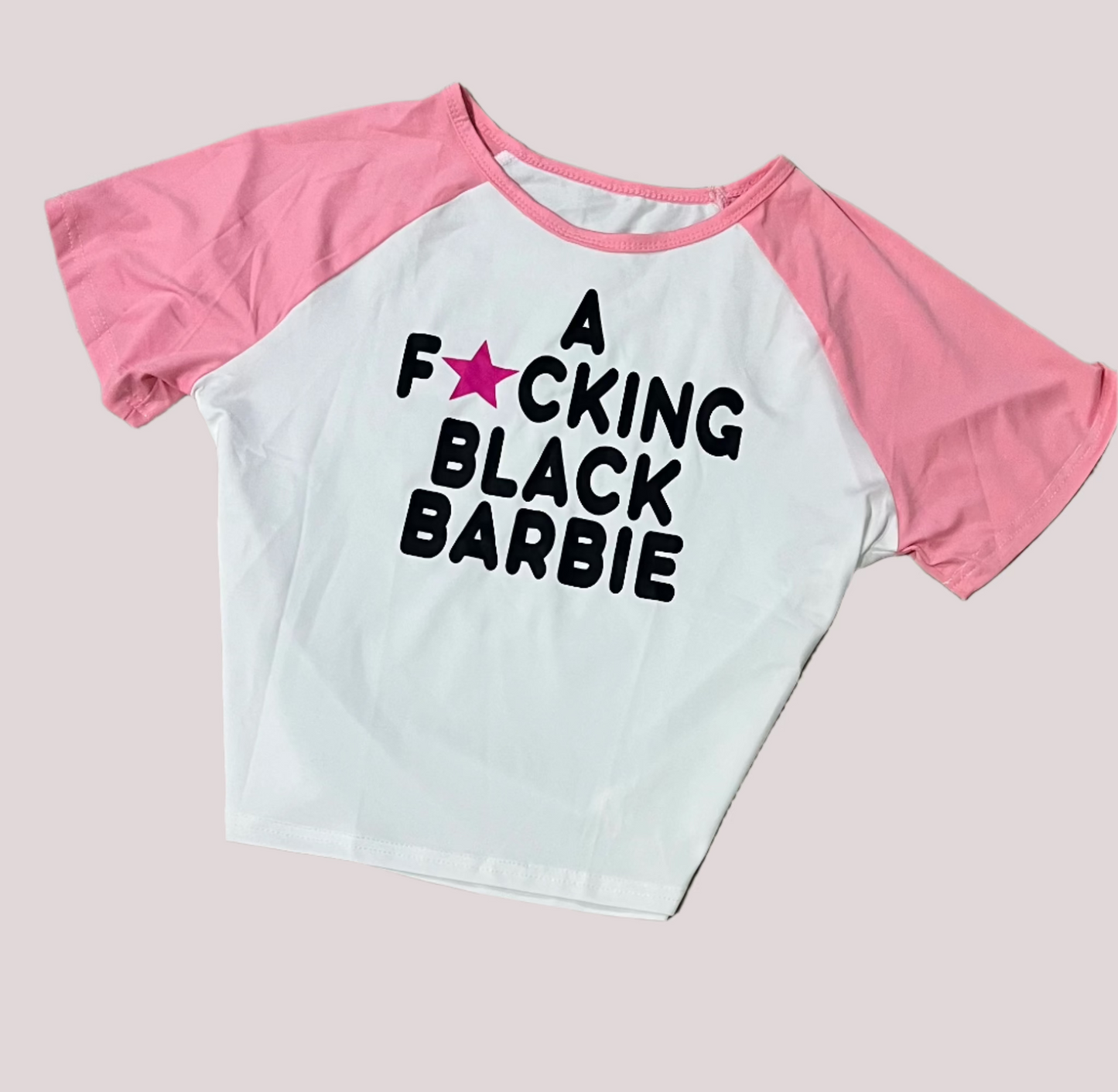 Black Barbie Cropped Tee